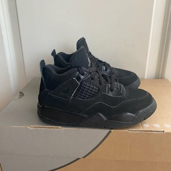 Jordan 4 Black Cat Toddler Sneakers- SZ 10 C